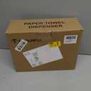 Trifold Hand Towel Dispenser for Bathroom - C Fold Paper Towel Dispenser Wall Mount with No-Hole Adhesive Installation, Compact 200 Sheets Large Capacity for Home, Apartment & RV
