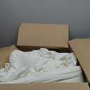 Litanika King Comforter Set Ivory, 3 Pieces Ruffle Farmhouse Aesthetic Bedding Comforter Set, Lightweight Fluffy Microfiber Bed Set (104x90In Comforter, 2 Pillowcases)