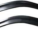 IKON MOTORSPORTS Tape On External Window Visor, Compatible with 1999-2016 Ford F250 F350 F450 F550 Superduty Standard Cab, Tinted Acrylic Side Window Wind Deflector Rain Guards