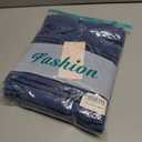 MASCOMODA Womens Sweaters Fall 2025 Oversized Striped Sweater Long Sleeve Polo V Neck Loose Side Slit Knitted Tunic Tops (Blue, XL)