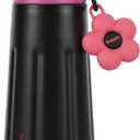 Water bottles kids,316 Stainless steel water bottle, 15 oz Metal water bottle, Sports water bottle Keep Hot&Cold for Running Gym Workout Cycling Kids (black)