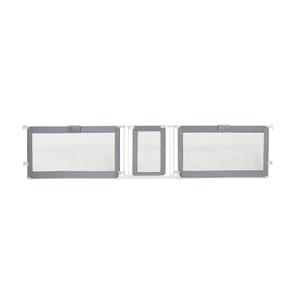 Summer Infant Custom Fit Walk-Thru Extra Wide Pet and Baby Gate, Fits Openings 65 - 87 (2 panels) or 87 - 141 (3 panels), 30 Tall, Install In-between Rooms or Doorways - Grey