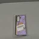 for Samsung Galaxy Z Fold 7 Kickstand Case,Cute Glitter Bling Rhinestones Diamond Butterfly with Ring Stand Marble Shell Shockproof Protective Cover for Women Girls for Galaxy Z Fold 7,Purple