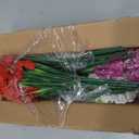 24 Bundles Artificial Flowers for Outdoors/Indoors, Fake Flowers Plants for Indoor Outside Garden Porch Window Box Home Wedding Farmhouse(8 Color)