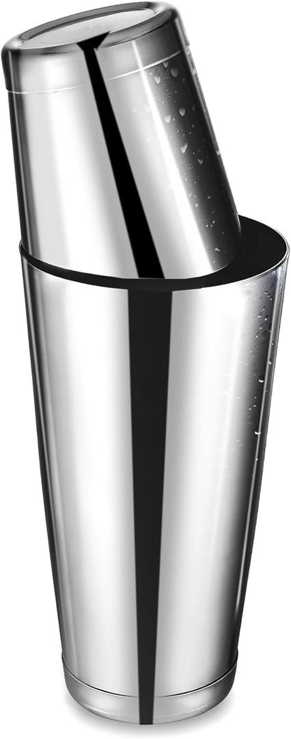 Boston Cocktail Shaker, Drink Mixing Set (18oz & 28oz) Weighted Stainless Steel Shaker Tins, Cocktail & Martini Mixed Drink Shakers, Essential & Professional Bar Tools For Bartending
