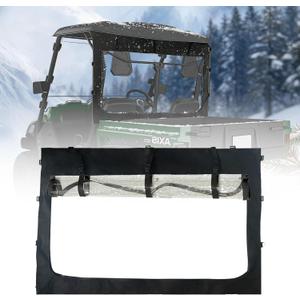 QYMOTO Hisun UTV Rear Windshield,Wind-proof and Water-proof Zipper-open Windscreen for Hisun 500 700,Axis 500 700 750 crew,Massimo MSU500,Co-leman 500 700,Fit to the Roll Cage