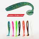 3 x Fishing Soft Plastic Lures 20pcs 3" Paddle Tail Lures for Freshwater and Saltwater Bass Lures (red)