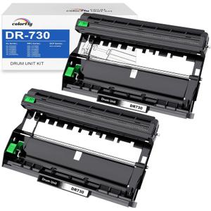 High Yield DR730 Drum Unit Replacement for Printer - 2 Packs, Compatible with HL-L2350DW MFC-L2710DW DCP-L2550DW MFC-L2750DW HL-L2390DW HL-L2395DW MFC-L2690DW HL-L2370DW HL-L2370DWXL Printers (2*Black)