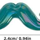 3 x 50pcs Mustache Shape Beads Acrylic Mustache Necklace Charms Large Hole Loose Spacer Beads Jewelry Finding for DIY Earring Necklace Bracelet Crafting Making