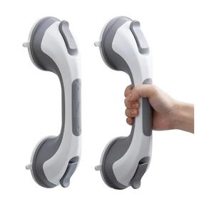 TAILI Shower Grab Bar, 2 Pack 12 Inch Suction Grab Bars for Bathtubs and Showers for Elderly, Shower Handle for Seniors Bathroom Safety Grip, No Drilling Removable,Grey