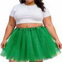UAREBST Plus Size Tutu Skirt Lining, Adult Tutu Ballet Skirt (US, Alpha, XX-Large, Plus, Regular, Green)