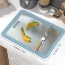 Pure Titanium Cutting Board, 11.42"x7.87" Ultra-Light Dual-Side Design 100% Titanium Kitchen Board, Dishwasher Safe Includes Non-Slip Silicone Base