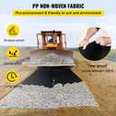 VEVOR Geotextile Landscape, 15ft x 20ft 4 oz Non-Woven PP Drainage 350N Tensile Strength & 440 N Load Capacity, for Ground Cover, Garden Fabric, French Drains, Black
