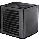 Nicunom Air Conditioner Cover, All Seasons Full Mesh AC Cover for Outside Unit Adjustable Outdoor AC Defender Covers Protect from Clogging of Debris, 27.5"x27.5"x31.5"