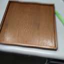 Wooden Serving Tray Square Wood Serving Tray Decorative Platter, 14.2x14.2 Inch Fit for Home Decor Kitchen Coffee Table Candle Holder, (Brown)