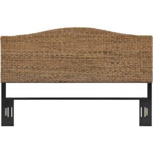 Crosley Furniture Serena Handwoven Natural Fiber Rattan Bed Headboard, Banana Leaf, King