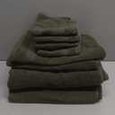 Belizzi Home Ultra Soft 3 Pack Cotton Towel Set, Contains a Bath Towel 28x55 inch, a Hand Towel 16x24 inch & a Wash Coth 12x12 inch, Ideal Everyday use, Compact & Lightweight - Olive Green