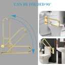 Toilet Grab Bar 24 Inch Gold, Munzong Handicap Grab Bars with Paper Holder