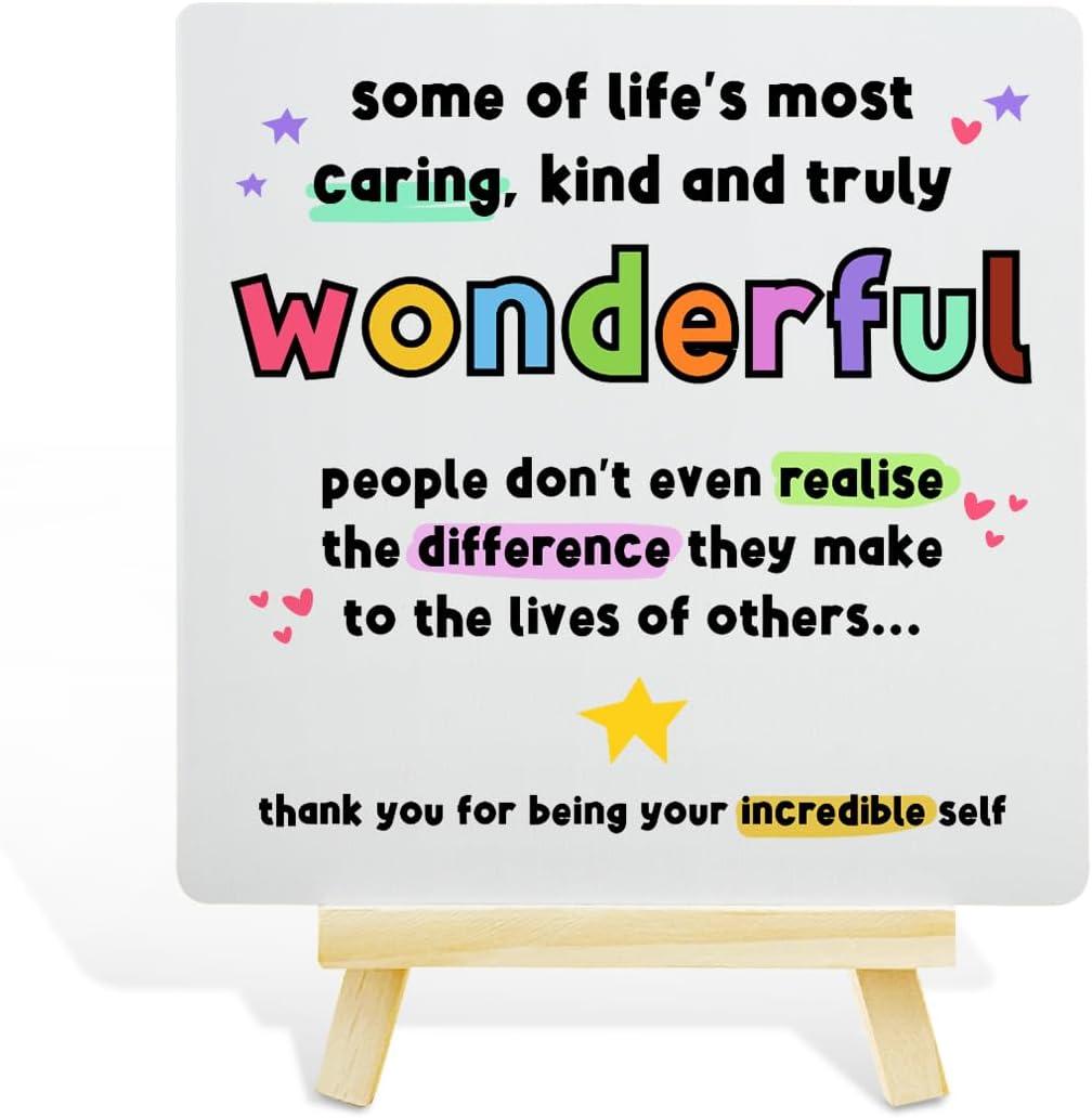 Thank You Appreciation Gifts for Women Men, Inspirational Motivational Gift for Women Men, Positive Reminders, Inspirational Decor for Home Office Desk, Thank You For Being Your Incredible Self