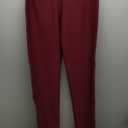 Conceited Stretch Ponte Pants for Women - Dressy Leggings - High Waist Shaping Butt Lifting (Large-X-Large, Burgundy)