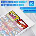 100 Pack Current Comic Book Bags and Boards, 6.87" x 10.5" Acid-Free Comic Book Sleeves, Clear Protector Sleeves for Comics (100 Comic Book Bags+100 Comic Book Boards)