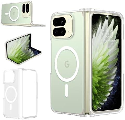 DOMAVER Magnetic for Google Pixel 10 Pro Fold Case, [Compatible with MagSafe] Translucent Matte Frosted Slim Anti-Scratch Shockproof Protective Cover for Pixel 10 Pro Fold 2025 New Released, Clear