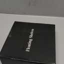 Floating Shelves for Wall Set of 2, 6-Inch Solid Wood Square Shelves, Small Decorative Wall Display Shelf for Bathroom, Bedroom, Living Room & Kitchen  Dark Walnut