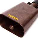 10 Inch Steel Cowbell with Handle Cheering Bell for Sports Events Large Solid School Bells & Chimes Percussion Musical Instruments Call Bell Alarm(Copper)