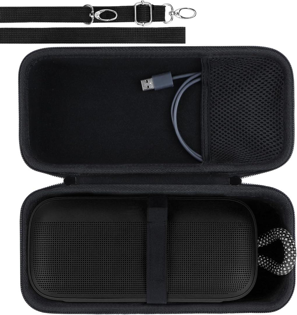 Lebakort Storage Case Compatible with Bose SoundLink Plus Portable Speaker (Black Case)
