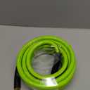 Air Hose 3/8 in x 25 ft, Heavy Duty, Lightweight, Kink Resistant, Hybrid Air Compressor Hose with 1/4 in Solid Brass Male Fittings, Bend Restrictors, 300 PSI (25FT, Green Black)