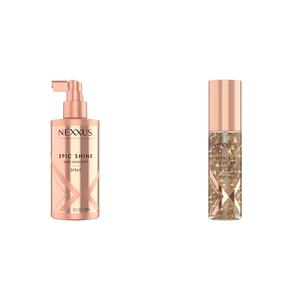 Nexxus Anti-Humidity Spray Epic Shine 8 oz & Ultra Lightweight Hair Oil Repair & Nourish 3.3 fl oz Bundle