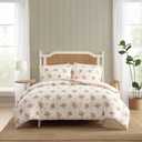 Laura Ashley - King Comforter Set with Shams, Cotton, Reversible