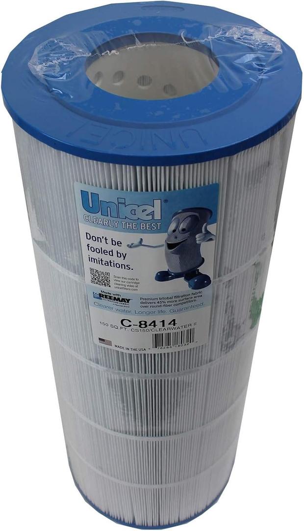 Unicel 150 Square Foot Swimming Pool and Spa Replacement Filter Cartridge with Urethane End Caps for Multiple Pool Filter Models