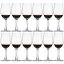 UMI UMIZILI 12 Ounce - Set of 12, Classic Durable Red/White Glasses For Party