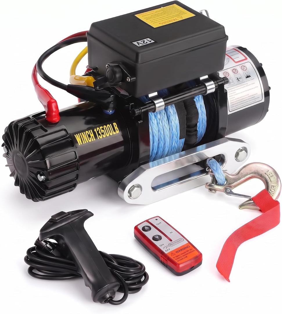 13500lb Electric Winch 12V Rope Fit for Jeep Truck SUV