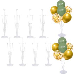 Balloon Stand Kit For Table - 8 Sets Balloon Sticks with Base For Birthday Graduation Party Decorations
