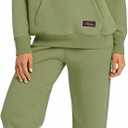 Womens 2 Piece Sweatsuit Set, 2025 Casual Long Sleeve Hoodie with Loose Wide Leg Sweatpants for Fall and Winter