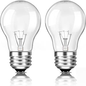 Oven Light Bulb Replacement, High Temp 300 C Resistant, 120V 40W A15 Appliance Bulb for Oven Refrigerator Stove Microwave Range Hood Lava Lamp, 2700K Warm White, E26 Medium Base, 2-Pack