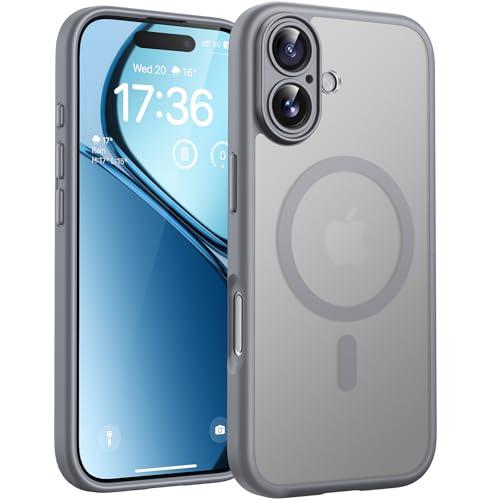 TOCOL for iPhone 17 Case, Full Camera Protection, Built-in Magnetic Ring, Compatible with Magsafe Charger, Drop Protection, Translucent Matte Phone Case for iPhone 17, 6.3 inch (Gray)