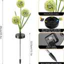 Upgraded Solar Garden Lights, 4 Pack Outdoor Solar Lights, Bigger Round Panel for 40-Hour Runtime, Serve as Outdoor & Indoor Decor, Waterproof Flower Lights for Patio Yard Decoration