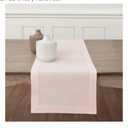 Solino Home 100% Pure Linen Table Runner Pink, Classic Hemstitch 14 x 72 infor coffee, dresser table, home decor, machine washable, indoor and outdoor, gifting, soft, OEKO-TEX Certified | Halloween