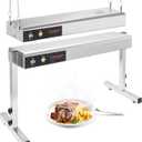 24 Inch Food Heat Lamp Strip Commercial Food Heating Warmer Lights Hanging Overhead Stainless Steel with Cord for Food Restaurant Buffet Catering Kitchen 750W/110V