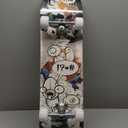 Professional Double Kick Skateboard, 31 inch Maple Deck, ABEC-9 Bearings, 95A PU Wheels