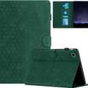 DTangLsm Case for Samsung Galaxy Tab A9 Plus/A9+ 5G 11 Inch 2023 (SM-X210/ X216/ X218) Multi-Angle Viewing PU Leather Smart Folio Stand Cover for Galaxy Tab A 9+ Case with Pen Holder, Honeycomb Green