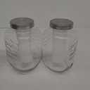 1 Gallon Glass Drink Dispensers For Parties 2PACK.Beverage Dispenser,Glass Drink Dispenser With Stand And Stainless Steel Spigot 100% Leakproof.Lemonade Dispenser With Ice Cylinder.Laundry Detergent (1 Gallon Double With Stand)