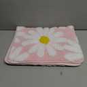 QJHOMO Pink Bathroom Rugs Cute Daisy Bath Mat White and Yellow Flower Decor Rug Non Slip Floor Carpet Microfiber Bathmat Super Absorbent Machine Washable Bathtub Mats for Shower (16x24 inch)