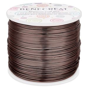 BENECREAT 18 Gauge Brown Aluminum Wire (18 Gauge,492 FT) Anodized Craft Making Beading Floral Colored Aluminum Craft Wire for Gem Wrapping, Jewelry Craft Making