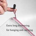 2 x Mesh Zipper Pouch Bag, A3 Zipper File Bag for Organizing Storage, Waterproof, Pink, 17" x 12"/44cm x 32cm