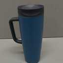 Owala SmoothSip Slider Stainless Steel Insulated Travel Mug with handle, 100% Leak Proof, For Hot and Cold Drinks, Travel Friendly with Sliding Lock Lid, 24 oz, BPA Free, Leak Proof, High Dive