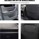 Car Trash Can, Mini Auto Garbage Bin Multipurpose Storage Container with Slot Clip, Waterproof Leather Small Dustbin Interior Accessories for Vehicle Door Front Back Seat (Beige)